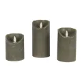 LED Candles Wax - Green - Set of 3