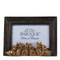 Photo frame 10x15 cm - brown - resin - rectangular - landscape