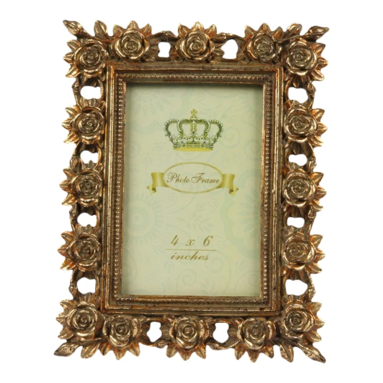 Photo Frame 10x15 cm - Gold - Resin - Rectangular
