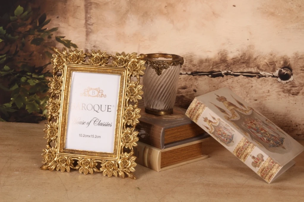 Photo Frame 10x15 cm - Gold - Resin - Rectangular
