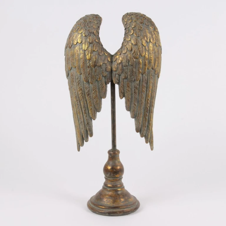 Wings on a Base - Gold - 51 cm - Resin