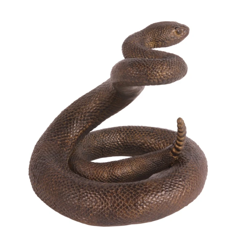 Snake Sculpture - Brown - 21 cm