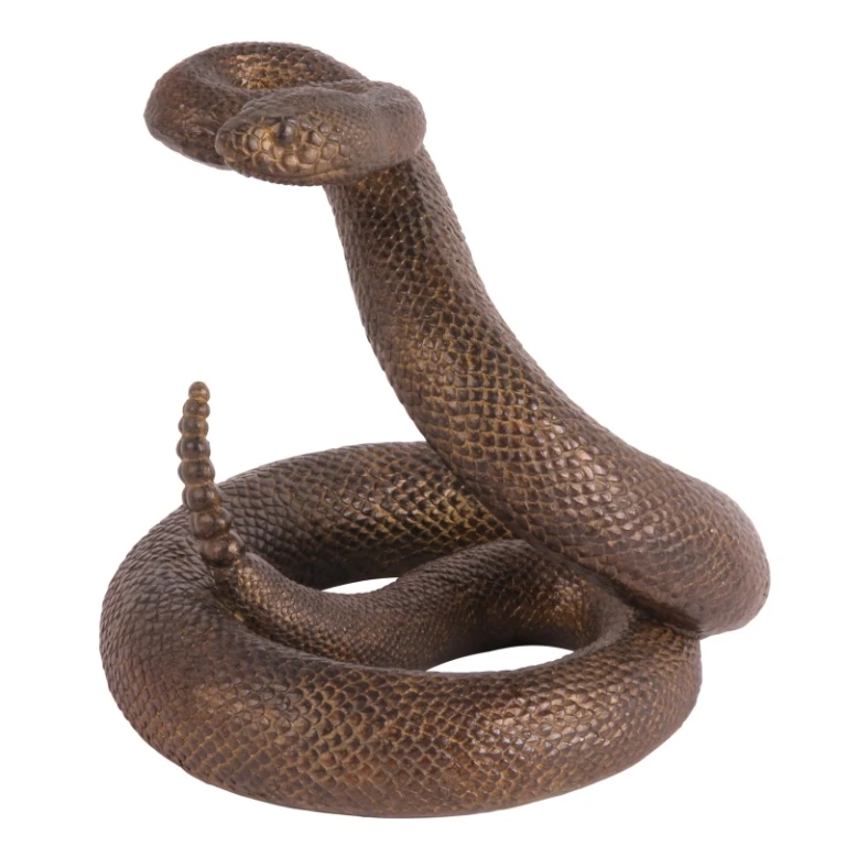 Snake Sculpture - Brown - 21 cm