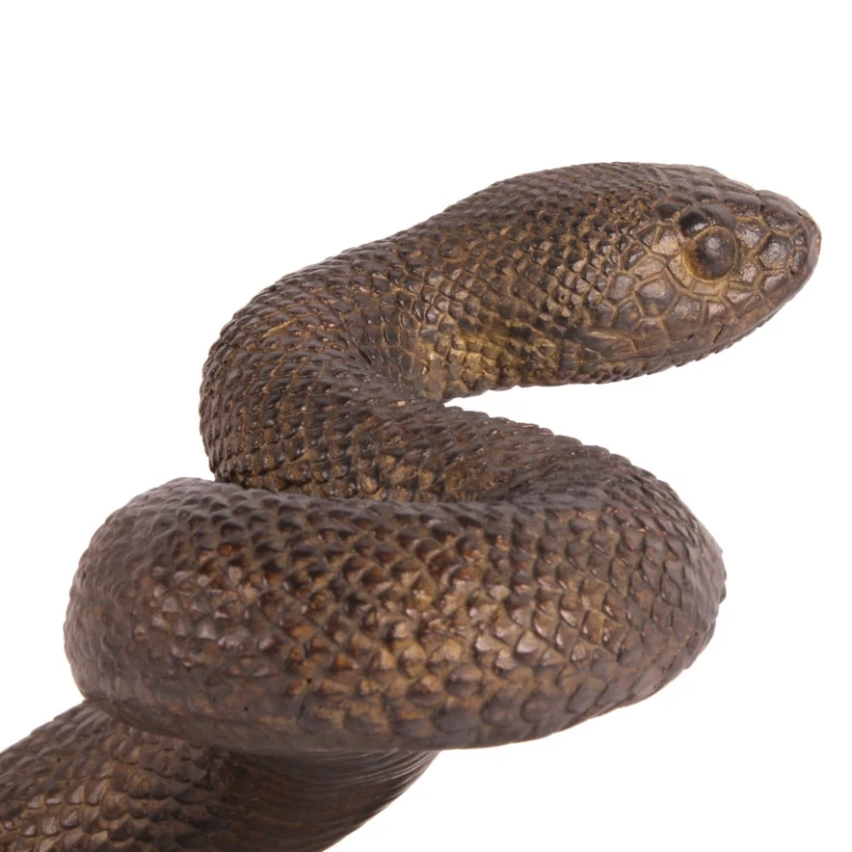 Snake Sculpture - Brown - 21 cm