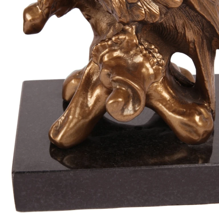 Parrot on Stand - Brass Finish - 28 cm