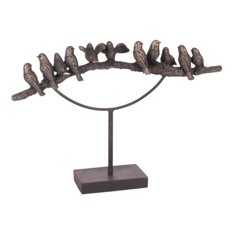 Animal Sculpture Birds - Gold - 30 cm