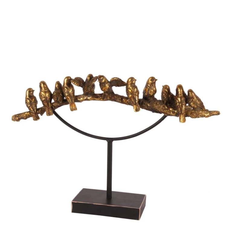 Birds on a Stick - Gold - 30 cm