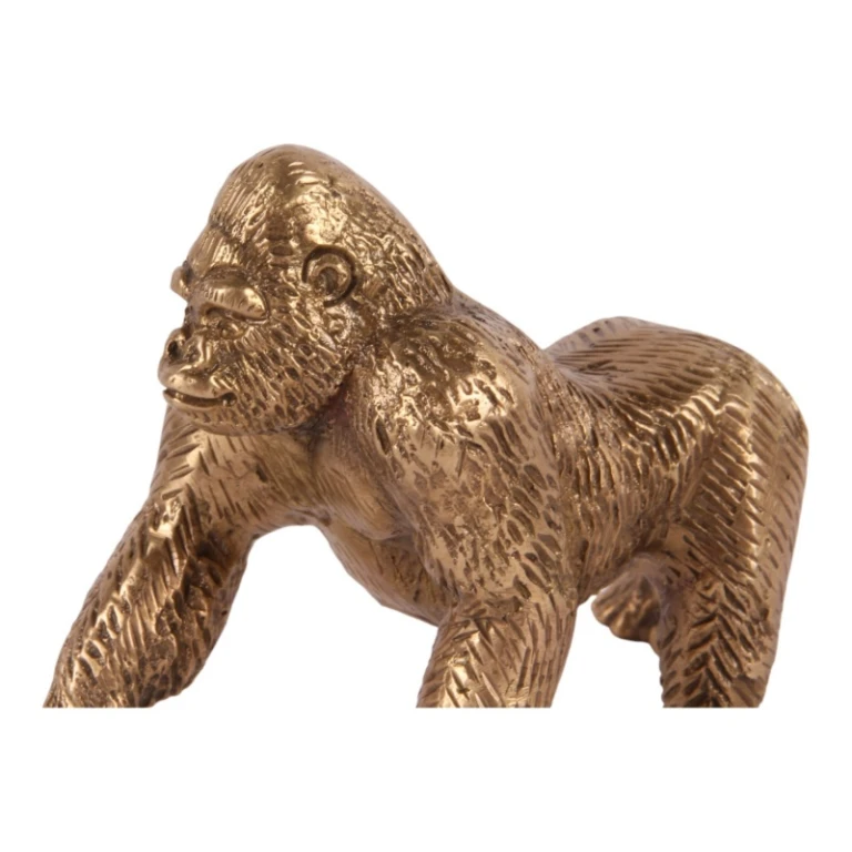 Gorilla statue - brass - 11.5 cm