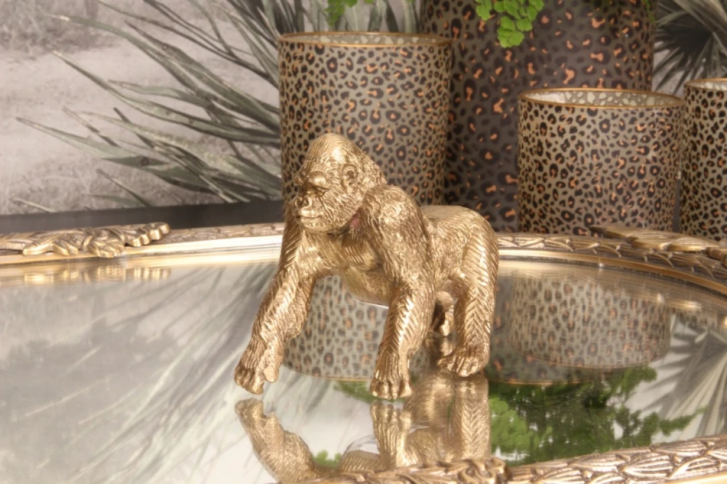 Gorilla statue - brass - 11.5 cm