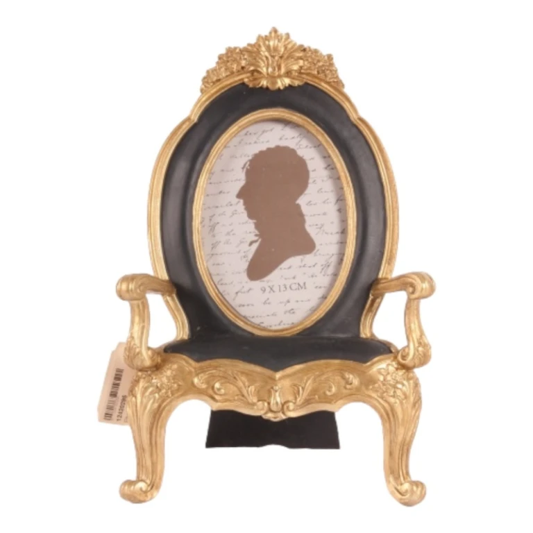 Photo Frame 9x13 cm - Black - Resin - Chair Shape - Standing
