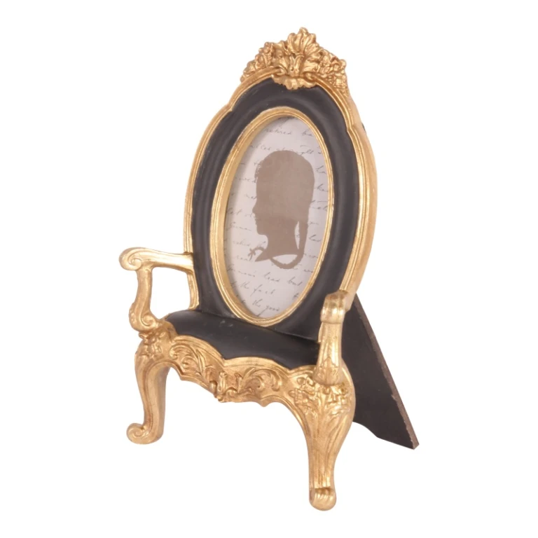 Photo Frame 9x13 cm - Black - Resin - Chair Shape - Standing