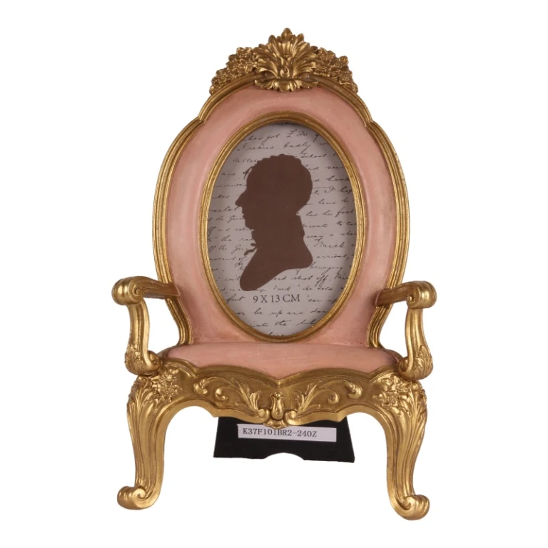 Photo Frame Chair - 9x13 cm - pink - resin - standing