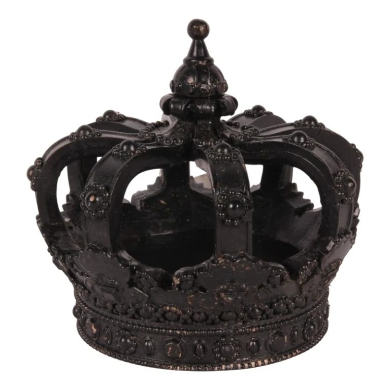 Decorative Crown - Black - 13.2 cm - Resin