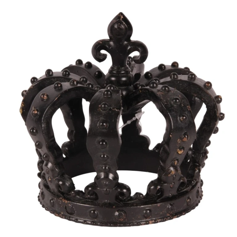 Decorative Crown - Black - 13.2 cm - Resin