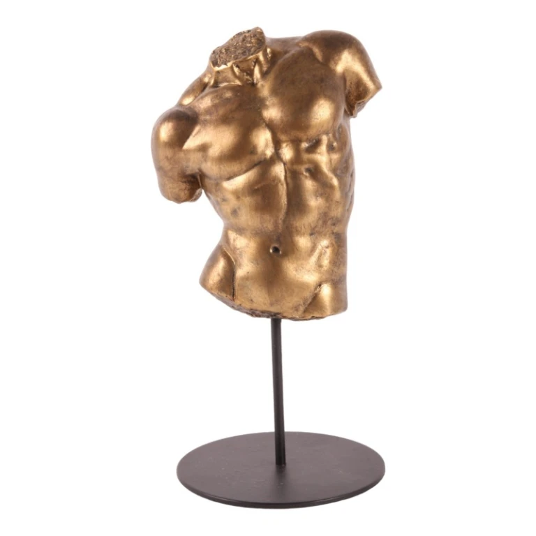 Male bust - gold - 26 cm