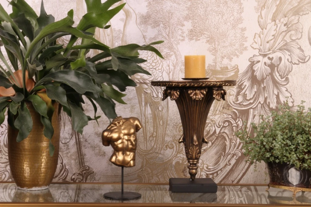 Male bust - gold - 26 cm
