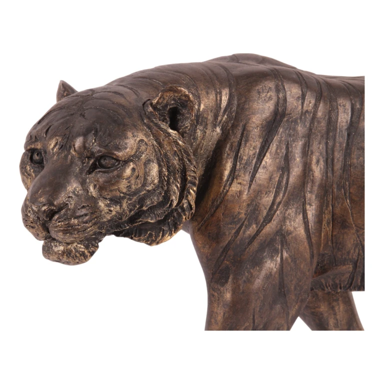Tiger Sculpture - Gold - 53 cm