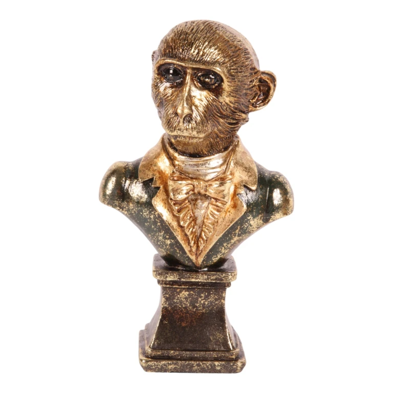 Monkey Bust - Green - 25 cm