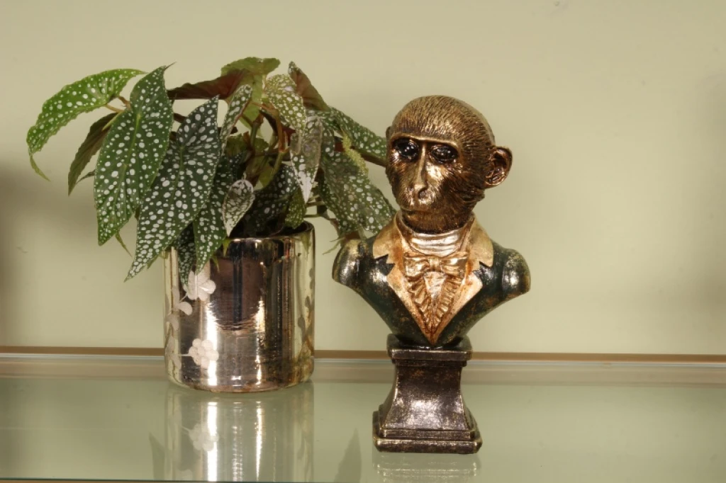 Monkey Bust - Green - 25 cm