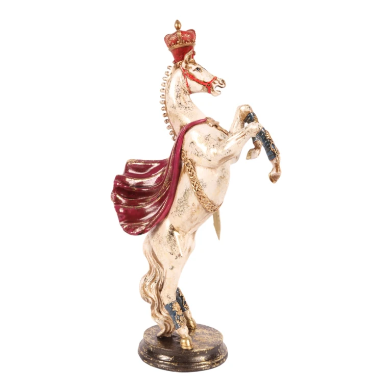 Horse Statue - Red/White - 40 cm