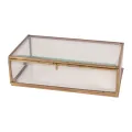 Jewelry Box 17.5 x 10 x 5.5 cm - Gold - Brass and Glass