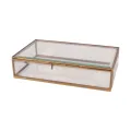 Jewelry Box 22.5x14x5.5 cm - Gold - Brass and Glass