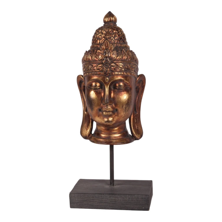 Buddha bust - gold - 36.5 cm