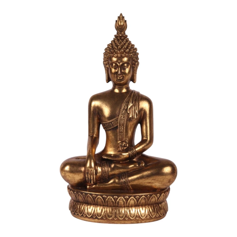 Buddha Statue - Gold - 33 cm - Polyresin