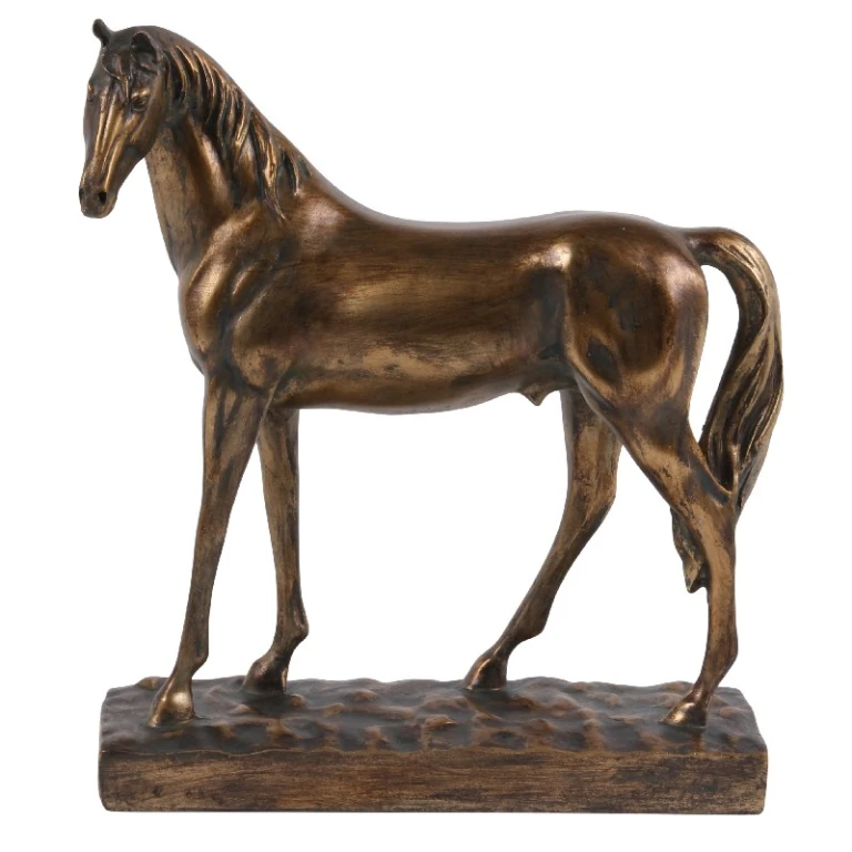 Horse Sculpture - Gold - 28 cm