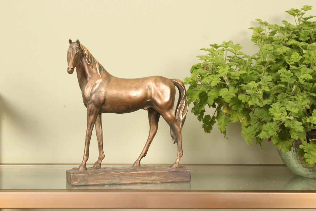 Horse Sculpture - Gold - 28 cm