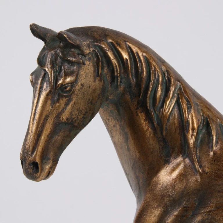 Horse Sculpture - Gold - 28 cm