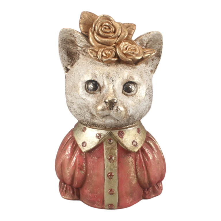 Cat Bust - mixed - 17 cm