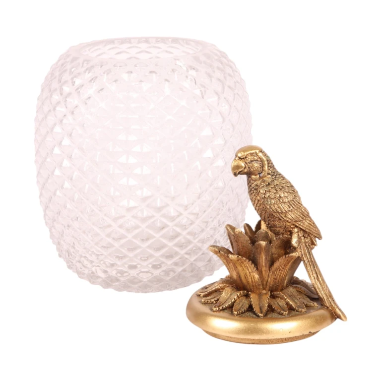 Decorative Pot Parrot - Gold - 28.5 cm - 1 piece