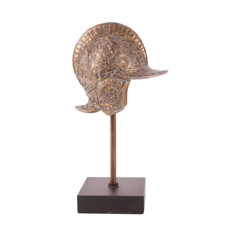 Helmet on Stand - Gold - 29.5 cm - Resin