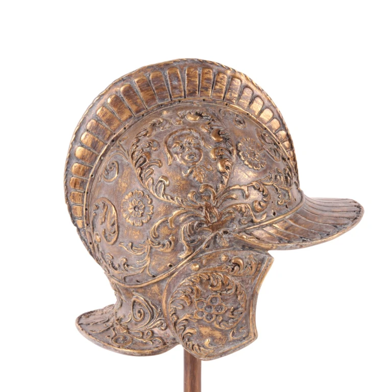 Helmet on Stand - Gold - 29.5 cm - Resin