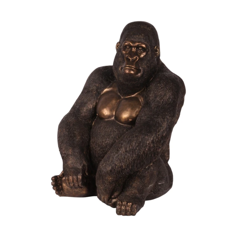 Gorilla Sculpture - Gold - 61 cm