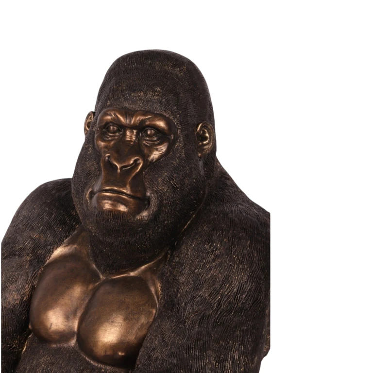 Gorilla Sculpture - Gold - 61 cm