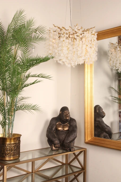 Gorilla Sculpture - Gold - 61 cm