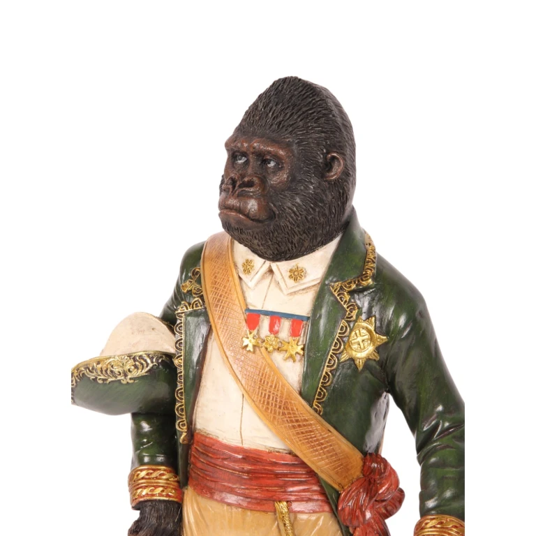 Orangutan on Pedestal - Green - 40.5 cm