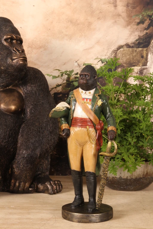 Orangutan on Pedestal - Green - 40.5 cm