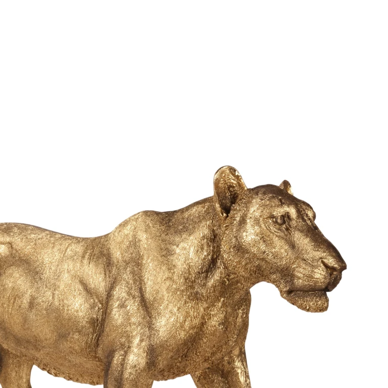 Lioness Sculpture - Gold - 124 cm