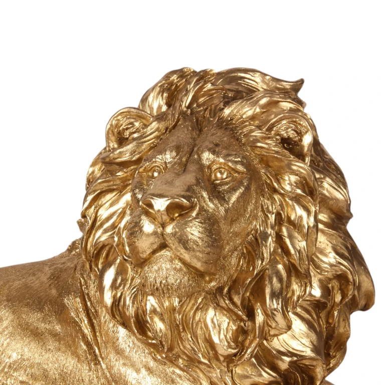 Lion Sculpture – Gold – 80 cm