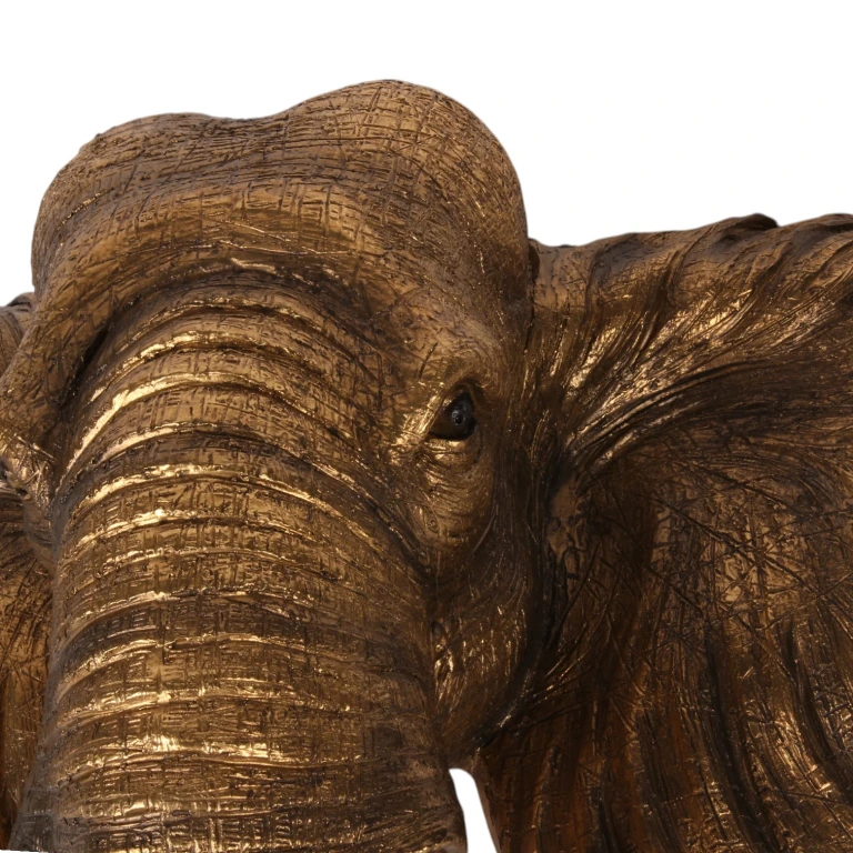 Wall Ornament Elephant - Gold - 61 cm - Resin