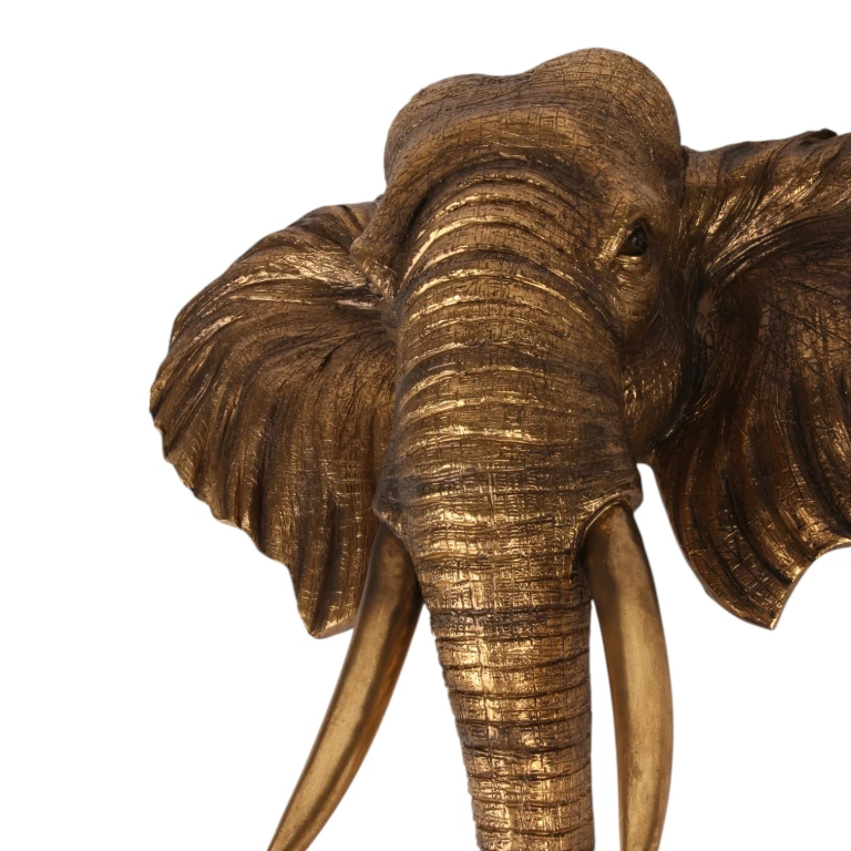 Wall Ornament Elephant - Gold - 61 cm - Resin