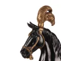 Paardenhoofd beeld - zwart/goud - 36,5 cm