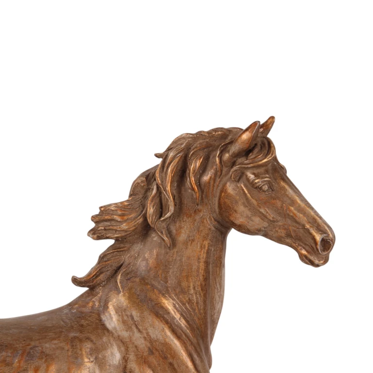 Bronze-Colored Horse Statue - 25 cm