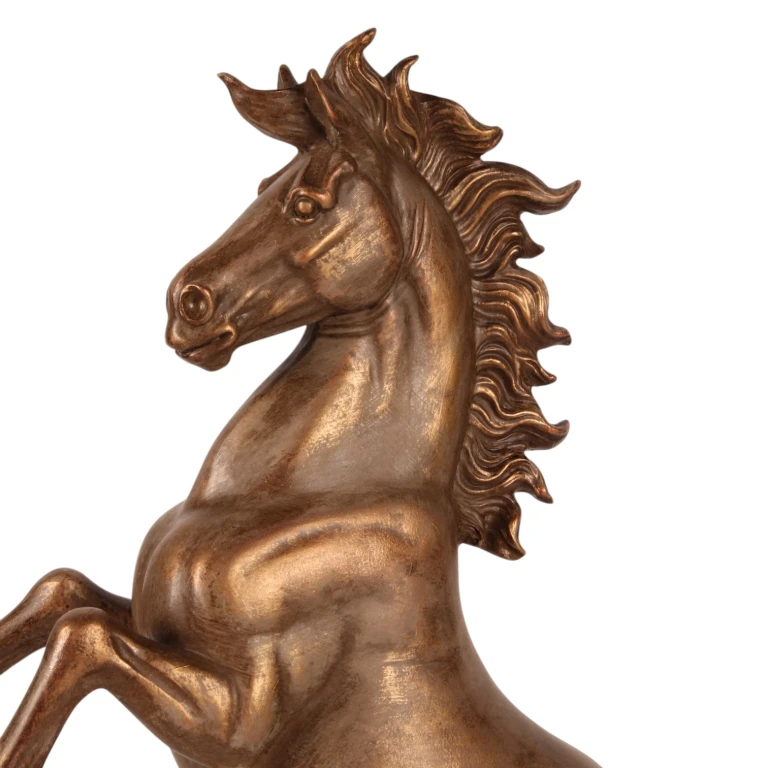 Bronze-Colored Horse Statue - 43.5 cm