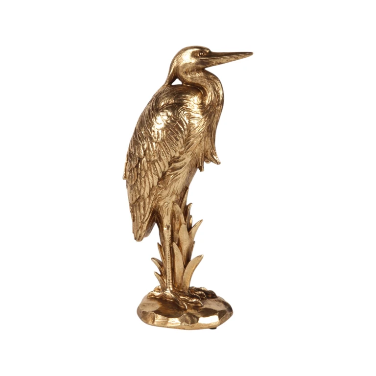 Heron Statue Gold - 24.5 cm - 1 Piece