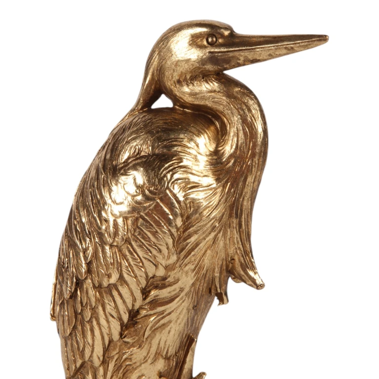 Heron Statue Gold - 24.5 cm - 1 Piece