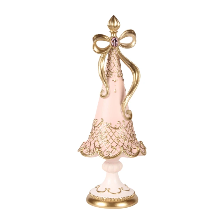 Miniature Christmas Tree - Pink - 35.5 cm - Synthetic Resin